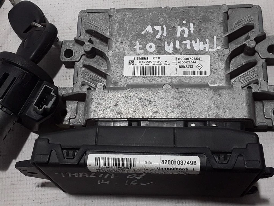 Renault Thalia I 2007 Motor Gasolina ECU Kit y Juego Cerradura AUA124055 - Imagen 3 de 4