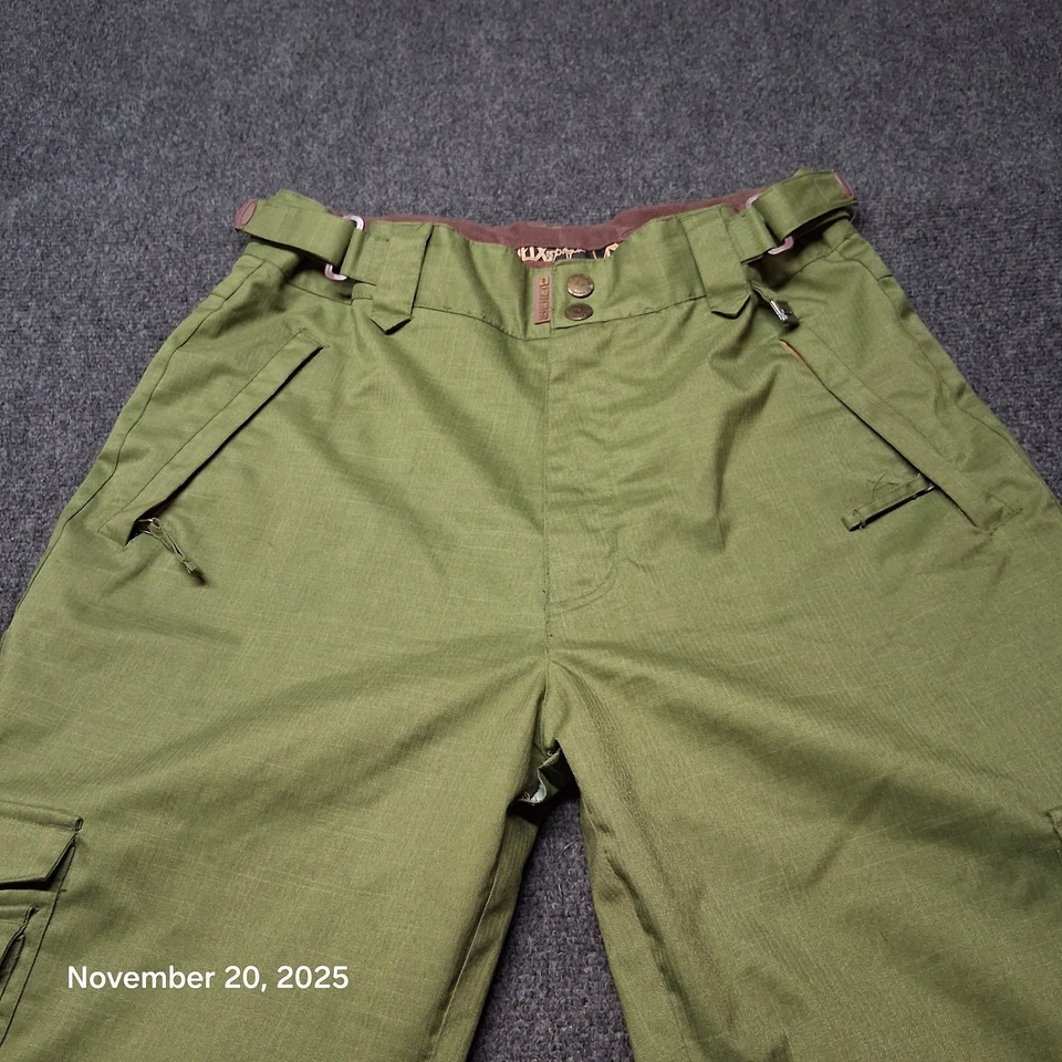 * Pantalones de snowboard para montar talla mediana verde cintura ajustable invierno deportes al aire libre Foto 4 de 4