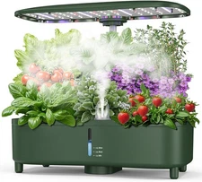Hydroponics Growing System Kit Indoor: Aeroponics Herb Garden Kit 15 Pods