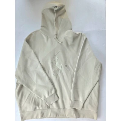 Polo Ralph Lauren Big & Tall Big Pony Logo Hoodie Beige Tan Sweatshirt 4XB NWT - Image 1 of 4
