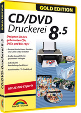 CD/DVD Druckerei 8.5 Gold Edition- CD Labels und H&uuml;llen drucken - DVD-ROM