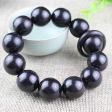 Natural Wood Ebony Bracelet Men Woman Lucky Buddha Beads Wood Jewelry