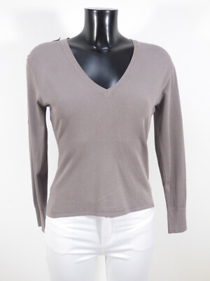 Joe Taffeta women's sweater size 36 de/grey shiny modern (R 3522)