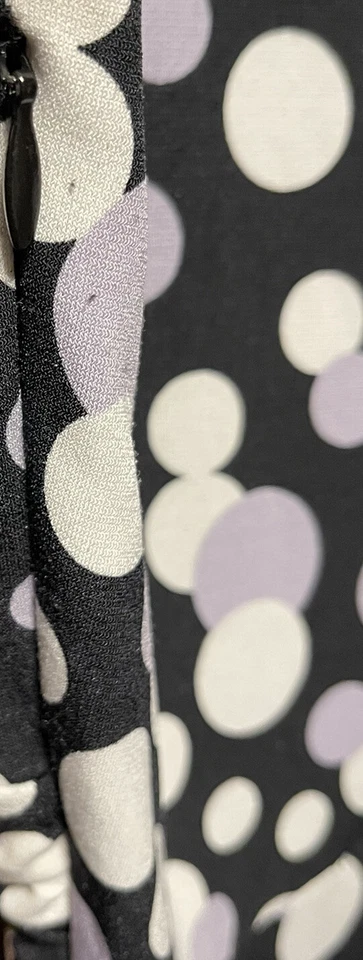 Vestido negro para mujer Nine West midi a lunares sin mangas cuello en V talla M Foto 3 de 4