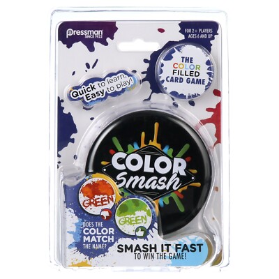 Pressman Color Smash - The Fast Moving Card Game of Color Coordination!