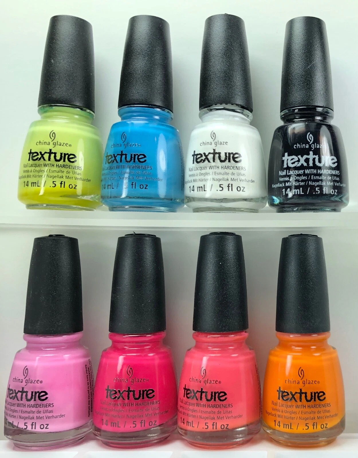 China Glaze Nail Polish Texture Glaze Complete 8 Colors Liquid Sand Lacquers