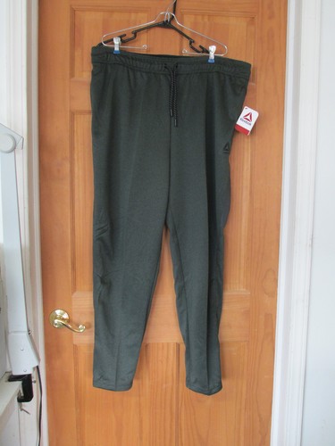 4 Pr Men's Reebok Tapered Slim Elastic Waist Drawstring Interlock Pants Size 2XL