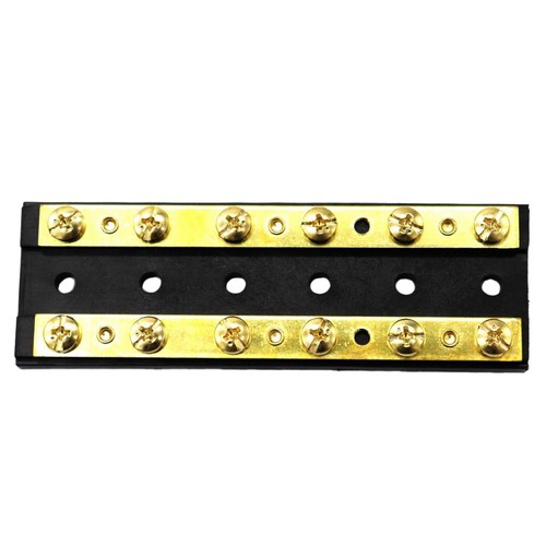 Dual Brass Bus Bar DC 32V 60A Positive and Negative Bus Bar for Cars
