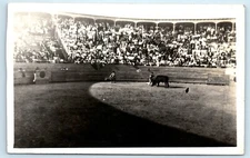 POSTCARD RPPC 1930's Bullfight Matadors Large Audience Bullring