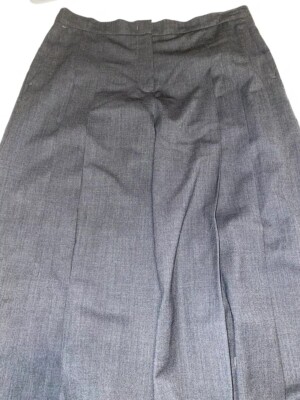 WEEKEND MAX MARA Light Virgin Wool WIDE LEG PLEATED TROUSERS GRAY NWOT SZ 12 087