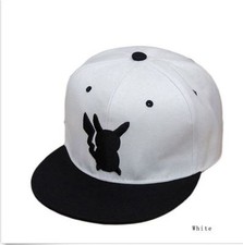 Pokemon Pikachu Snapback Hip-hop Baseball Cap/Hat White - NEW - US Seller