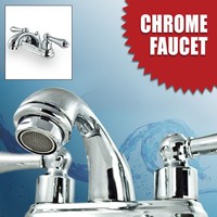 Set Of 2 Chrome Bathroom Faucet - 3 Centerset Sink Fontaine on sale Set Of 2 Chrome Bathroom Faucet - 3 Centerset Sink Fontaine on sale