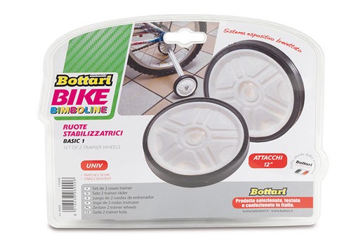 Coppia Ruote Rotelle Stabilizzatrici per Bicicletta Bici con attacchi 12  pollici | eBay