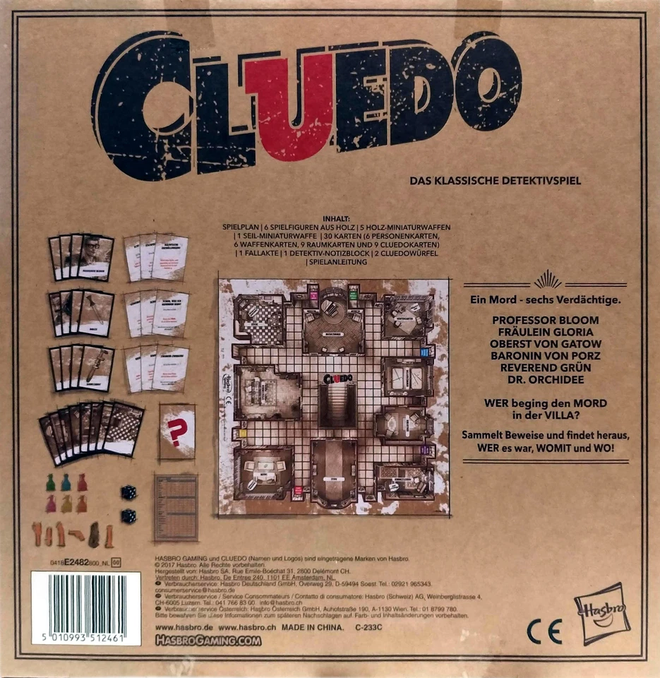 Cluedo Rustikal (Holz Sonderedition) Holzedition Brettspiel Gesellschaftsspiel - Bild 2 von 2