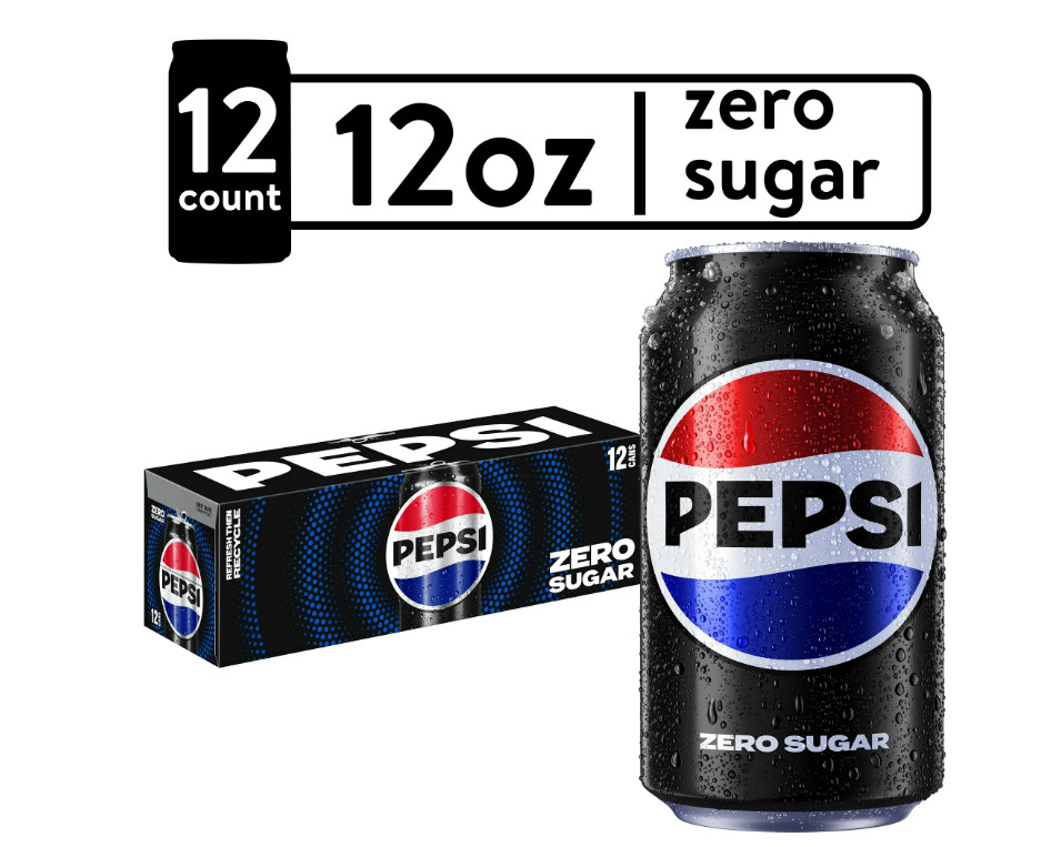 Pepsi Cola Zero Sugar Soda Pop, 12 fl oz, 12 Pack Cans ONEDAY SHIPP!!!!