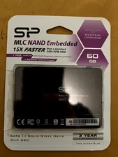 Silicon Power S60 SSD – 60GB 2.5" SATA III 7mm Ultra Slim – New