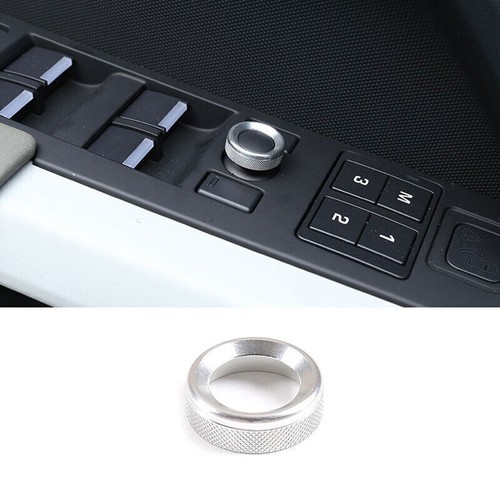 Perilla de ajuste del espejo retrovisor de aluminio plateado para Range Rover Evoque 2020-23 - Imagen 2 de 11