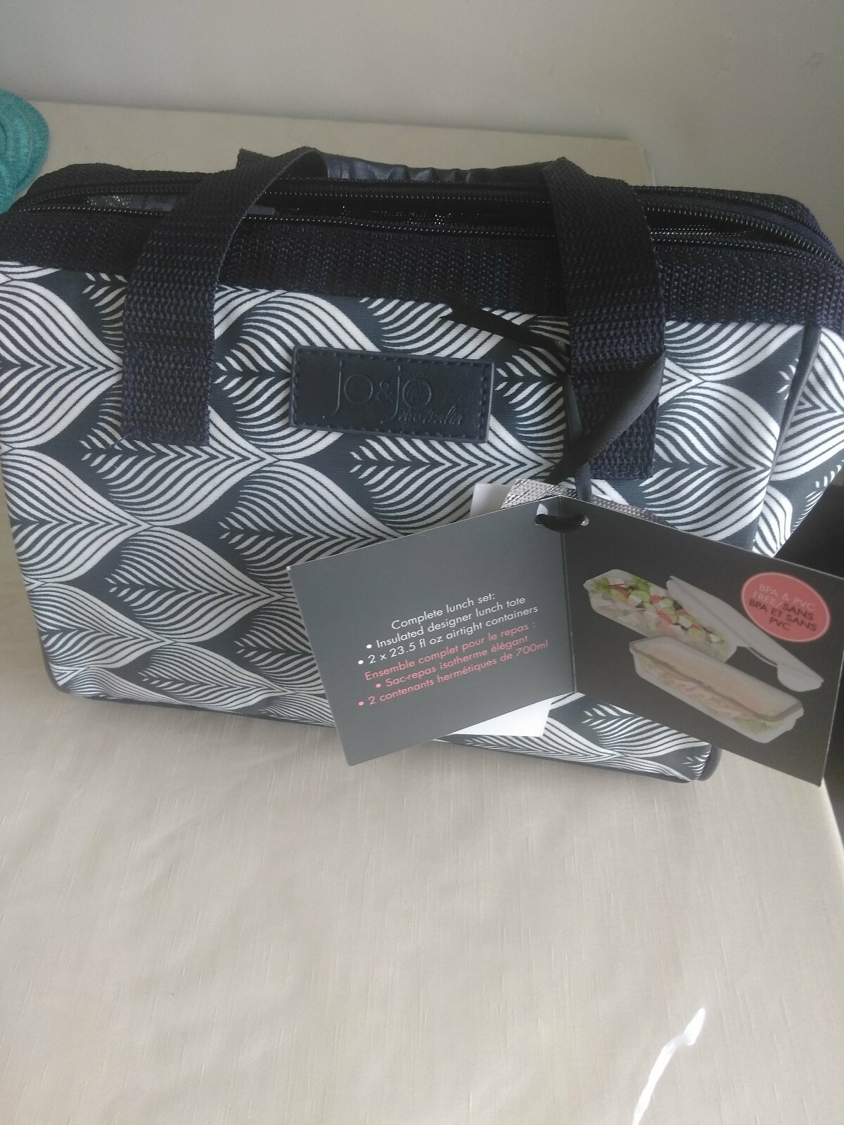 jo & jo australia insulated lunch bag