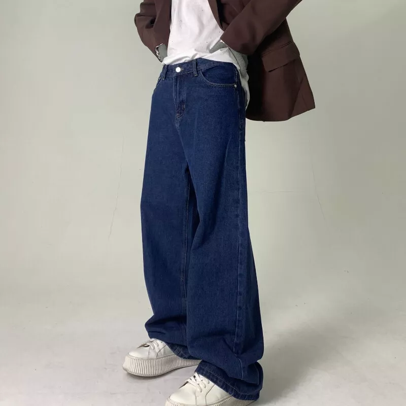 Loose fit cheap wide leg jeans