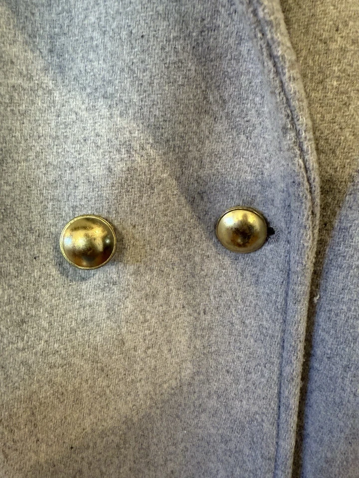 Abercrombie & Fitch Women’s Wool Blend Gray Double Breasted Long Pea Coat Sz M - Image 4 of 4