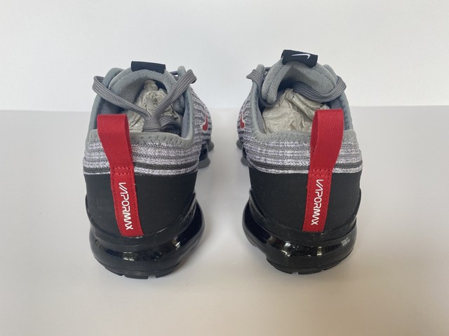 Nike Air Vapormax Flyknit 3 Gs Particle Grey University Red Black Iron BQ5238-006 - Seplope