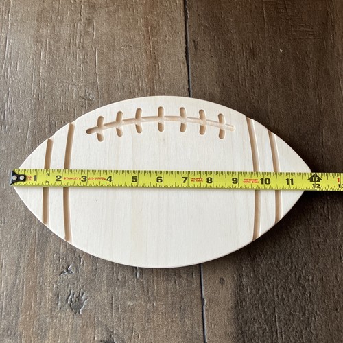 Wood Football Cutout 12" Crafts Lockers Team Player Signs Birch Plywood USA Made - Afbeelding 4 van 6