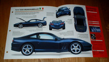 1998 Ferrari 550 Maranello Original Imp Brochure Specs Info 96 97 98 99-01