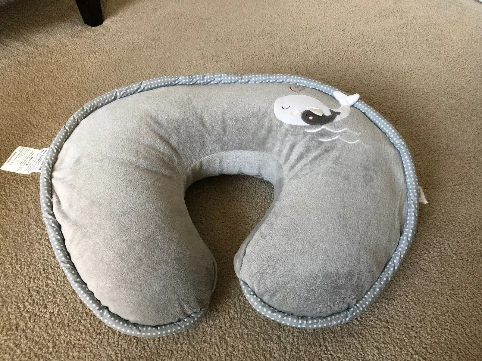 boppy luxe pillow gray whale