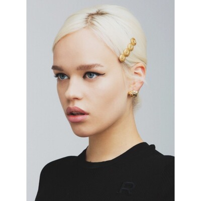 NEW $275 VERSACE Tribute RUNWAY Gold Tone Brass MEDUSA COIN