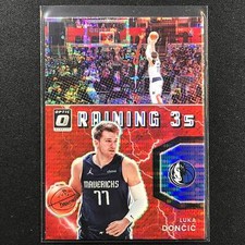 2021-22 Donruss Optic LUKA DONCIC Raining 3s Red Pulsar #4