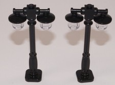 LEGO - 2 Strassenlaternen 2 flammig schwarz / Laterne Lampe / 11062 3626 NEUWARE