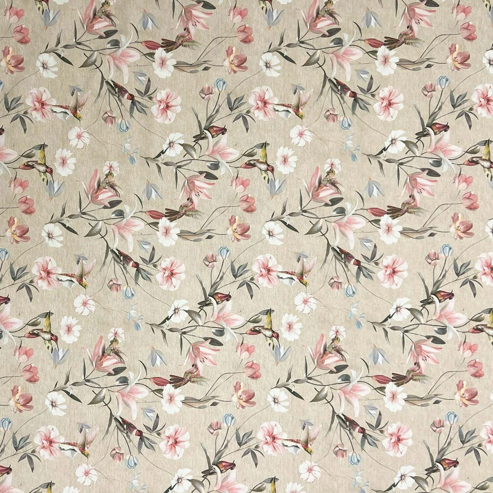 Jacquard Tischdecke beschichtete Baumwolle ANNA LINUM Colibri Blüten - Bild 4 von 4