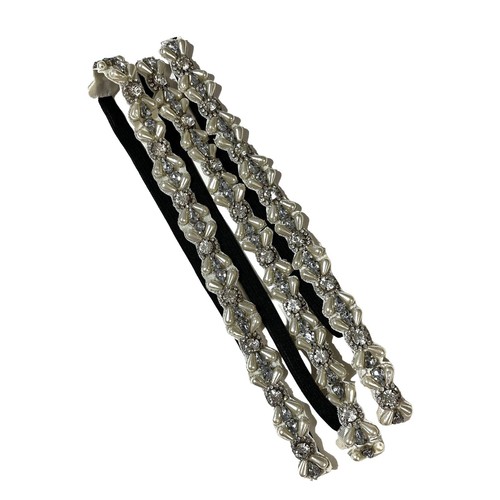 Cara NY Fabric & Chain Headband in Gold White Black | eBay display picture 2