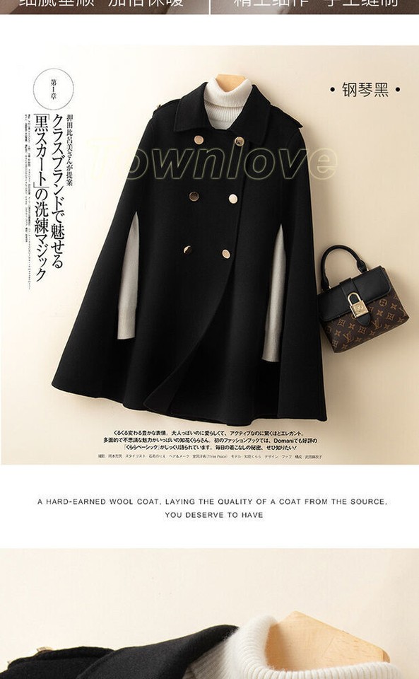Women's Elegant Double-Breasted Winter 2-Piece Wool Trench Coat main image 1