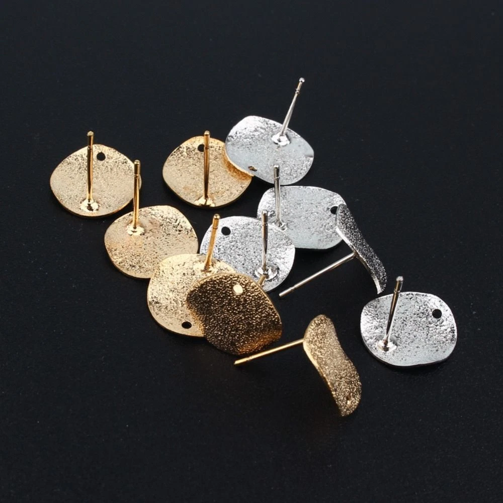 brass Alloy Stud Earrings gold silver Earrings Post Blank Jewelry
