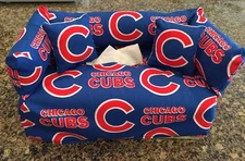 Chicago Cubs Sofa Couch Tissue Box Cover With Little Pillows