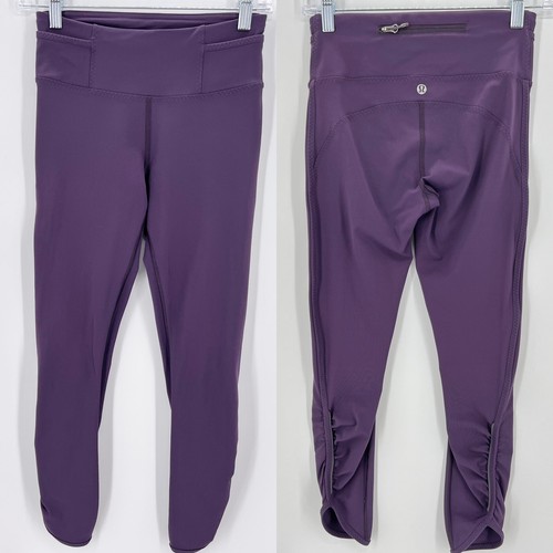 Lululemon Sz 4 Ruched Running Leggings 