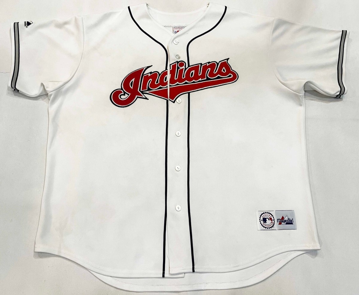 希少古着 Majestic MLB CLEVELAND INDIANS 2000-01 Cleveland Indians Majestic Jersey (Home) XL