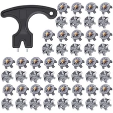 51PCS Golf Shoe Spikes Set 50 Replacement Cleats + 1 Cleat Spanner Wrench