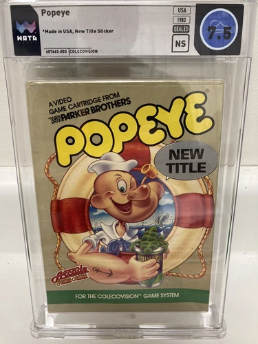 Popeye Game Rare ColecoVision Atari 2600 Sealed Gold Box Wata 7.5,Vga PSA New