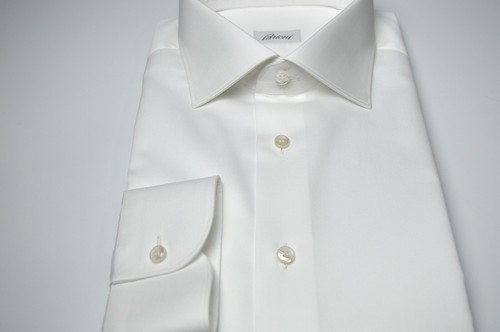 NEW BRIONI Dress SHIRT White 100% Cotton Size 15.5 Us 39 Eu (MA87) - Picture 3 of 4
