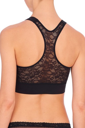 Natori 290467 Women's Bliss Femme Lace Racerback Bralette Black, Size X-Small - Picture 2 of 2