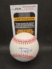 NY Yankee Tim Hill Signed OMLB Ball JSA COA