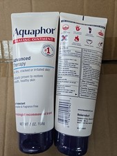 New Aquaphor Advanced Therapy Healing Ointment 7 Oz Exp 10/26 Lot Of 2