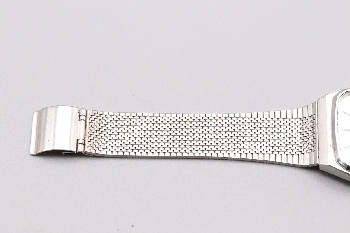 EXC+5] Vintage Seiko SEAGULL 5933-5040 Silver Tank Quartz Mens