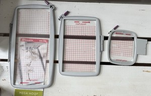 HUSQVARNA VIKING Lot Of 3 Embroidery Hoops 150x360 240x150 100x100