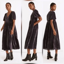 Madewell Velvet Corduroy Boho Twee Midi Dress Sz. M