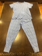 Polo Ralph Lauren Pajama Set Mens Large Blue PJ Pants T Shirt Pony AOP