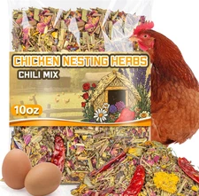 Natural Chicken Nesting Herbs - 10Oz Dried Blend for Freshness & Egg Production