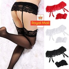 Suspender Belt or Set with Stockings - Lace Wide Narrow Slim Deep FAST U